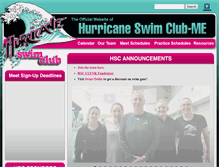 Tablet Screenshot of hurricaneswimclub.com
